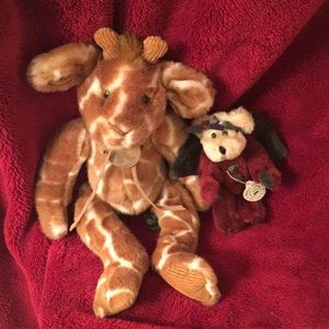 Godfrey Giraffe by “Russ” & Boyds Bears angel bear